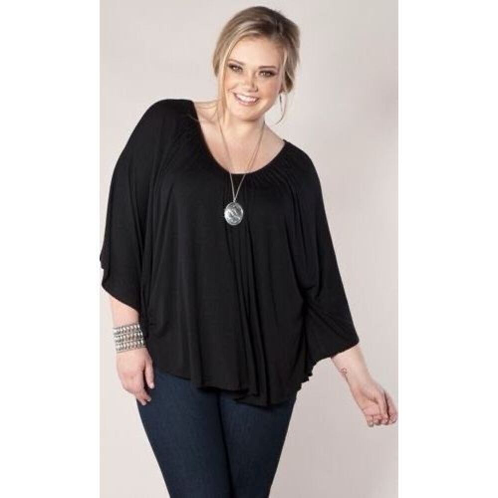 SWAK Designs Black scoop neck Top Size 1-3x